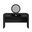 Woodridge Dressing Table and Mirror In Black and Grain
