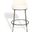 Woodsen Boucle Counter Stool In Ivory and Black