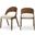 Woodson Linen Textured Fabric Dining Chair Set of 2 In Beige