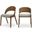 Woodson Linen Textured Fabric Dining Chair Set of 2 In Grey