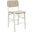 Woven Back Counter Stool With Rush Seat In Matte White Lacquer