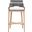 Woven Tapestry Barstool In Dove and Natural Gray