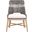 Woven Tapestry Dining Chair Set of 2 In Dove and Natural Gray