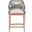 Woven Loom Counter Stool In Platinum and Natural Gray