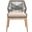 Woven Loom Dining Chair Set of 2 In Platinum and Natural Gray