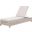 Woven Tapestry Outdoor Chaise Lounge In Taupe and Gray Teak