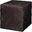 Woven Leather Ottoman In Dark Grey