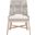 Woven Tapestry Outdoor Dining Chair Set of 2 In Taupe and Gray Teak