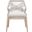 Woven Loom Dining Chair Set of 2 In Taupe and Natural Gray