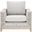 Woven Tropez Outdoor Sofa Chair In Taupe and Gray Teak