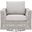 Woven Tropez Outdoor Swivel Rocker Sofa Chair In Taupe and Pumice