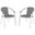 Wrangell Gray Indoor/Outdoor Stacking Arm Chair Set of 2 FOX5207C