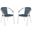 Wrangell Teal Indoor/Outdoor Stacking Arm Chair Set of 2 FOX5207A