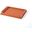 Wrapped Handle Small Tray In Coral Leather