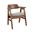 Wren Cushioned Dining Arm Chair Set of 2 In Cinder