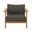 Wren Outdoor Patio Teak Wood Armchair In Natural and Flint Gray