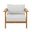 Wren Outdoor Patio Teak Wood Armchair In Natural and Sail