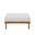 Wren Outdoor Patio Teak Wood Ottoman In Natural and Sail