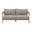 Wren Outdoor Patio Teak Wood Sofa In Natural and Driftwood