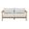 Wren Outdoor Patio Teak Wood Sofa In Natural and Sail