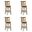 Wren Swivel Bar Height Bar Stool Set of 4 In Sepia Brown and Light Scone