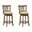 Wren Swivel Counter Height Bar Stool Set of 2 In Sepia Brown and Light Scone