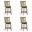 Wren Swivel Counter Height Bar Stool Set of 4 In Sepia Brown and Static Gray