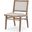 Wynn Cream Upholstered Fabric With Brown Wood Dining Chair