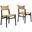 Wynn Rope and Wood Dining Side Chairs Set of 2 In Black and Natural