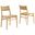Wynn Rope and Wood Dining Side Chairs Set of 2 In Natural