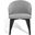 Wynonna Linen Dining Chair In Grey and Black