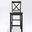 X-Back 2-Piece Barstool Set In Black