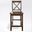 X-Back 2-Piece Counter Height Barstool Set In Mahogany