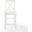 X-Back 2-Piece Counter Height Barstool Set In White