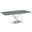 X Base Dining Table With Gray Oak Base and Gray Top