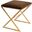 X-Side-Gu Brown Velvet And Gold X Side Stool