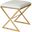 X-Side-Guo Cream Ostrich And Gold X Side Stool