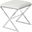 X-Side-Nuo Cream Ostrich And Nickel X Side Stool