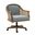 Xaver Task Chair With Rattan Arms In Blue