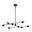 Xavier 6 Lights Pendant In Black LD7052D35BK