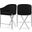Xavier Velvet Counter Stool In Black/Chrome