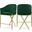Xavier Velvet Counter Stool In Green