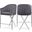 Xavier Velvet Counter Stool In Grey/Chrome