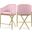 Xavier Velvet Counter Stool In Pink
