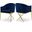 Xavier Velvet Dining Chair In Navy/Gold
