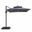 Xico 8 Foot Square Umbrella In Double Top In LED Light and Control In Gray