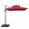 Xico 8 Foot Square Umbrella In Double Top In LED Light and Control In Red