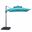 Xico 8 Foot Square Umbrella In Double Top In LED Light and Control In Teal