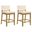 Yaneli Counter Height Bar Stool Set of 2 In Amber Glow and White
