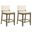 Yaneli Counter Height Bar Stool Set of 2 In Putty Brown and White